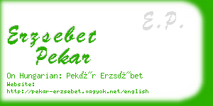 erzsebet pekar business card